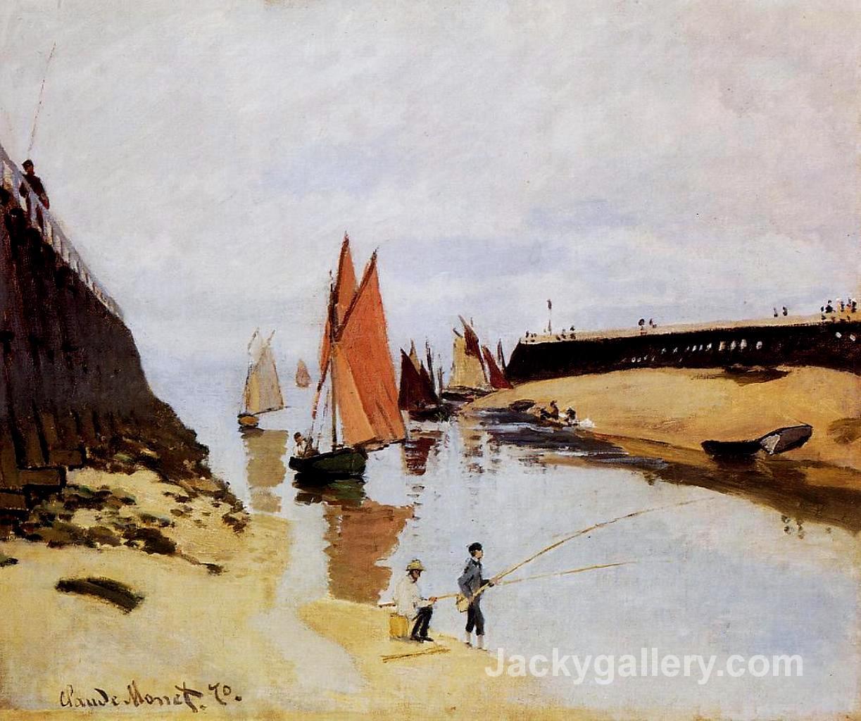 Entrance to the Port of Trouville by Claude Monet paintings reproduction